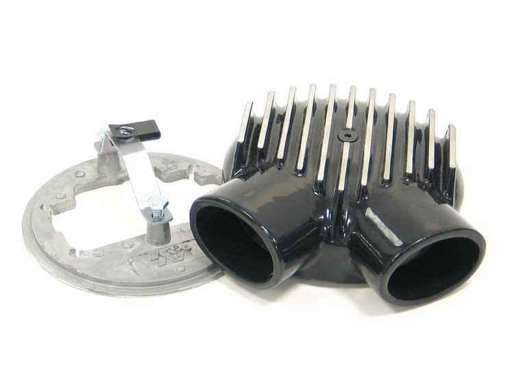 K&N Engineering K&N Universal Plenum 6.875in L x 5.75in Outer Dia - Black - Weber DGV Carburetor