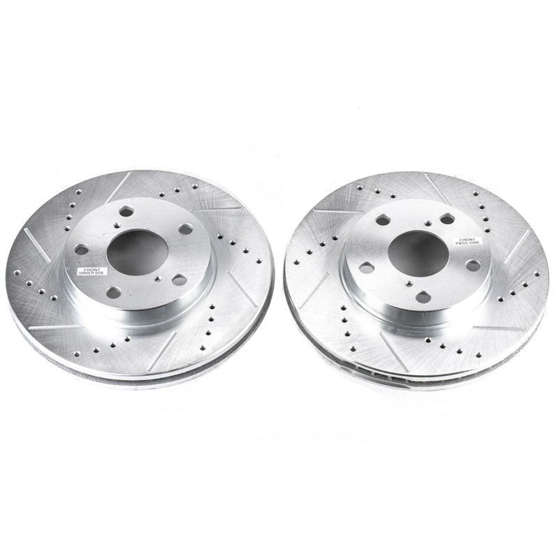 PowerStop Power Stop 01-05 Toyota RAV4 Front Evolution Drilled & Slotted Rotors - Pair