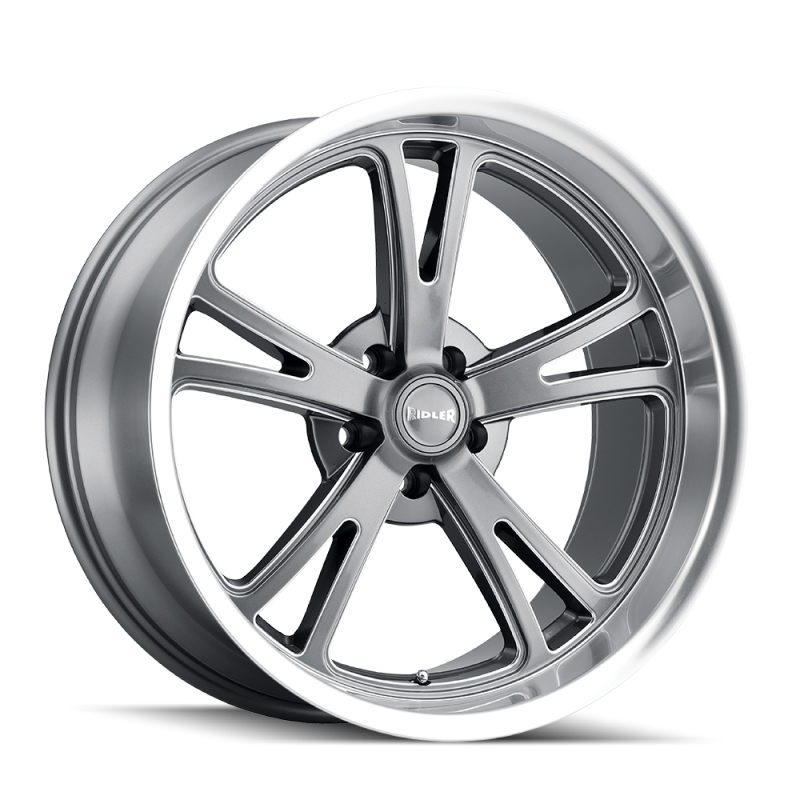 Ridler Wheels Ridler 606 17x7 / 5x114.3 BP / 0mm Offset / 83.82mm Hub Gloss Grey Machined Wheel
