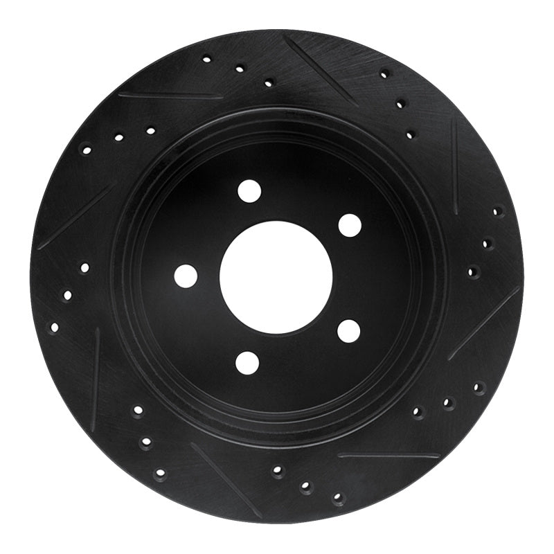 R1 Concepts R1 10-11 Ford Ranger (USA/Canada) Rear Left Drilled & Slotted Black Brake Rotor