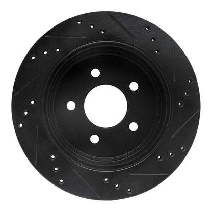 R1 Concepts R1 10-11 Ford Ranger (USA/Canada) Rear Left Drilled & Slotted Black Brake Rotor