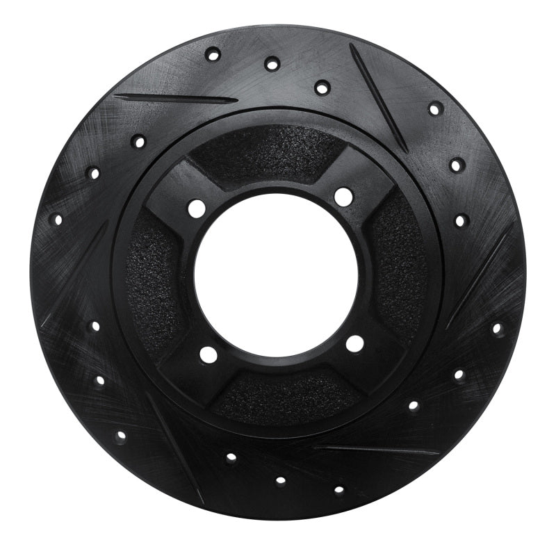 R1 Concepts R1 82-86 Nissan Pulsar NX Front Right Drilled & Slotted Black Brake Rotor
