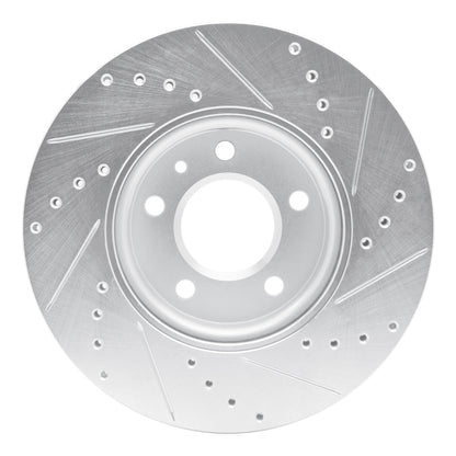 R1 Concepts R1 11-25 Buick Encore GX Front Left Drilled & Slotted Silver Brake Rotor