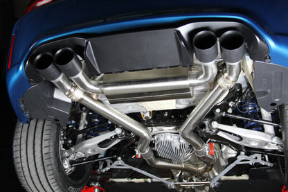 Dinan 19-21 BMW M2 Competition (F87) Free Flow Axleback Exhaust System w/X-Pipe - Black Tips