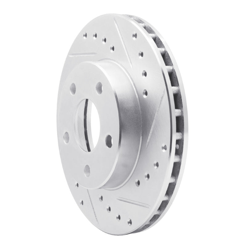 R1 Concepts R1 85-91 Buick SKYHAWK Front Right Drilled & Slotted Silver Brake Rotor