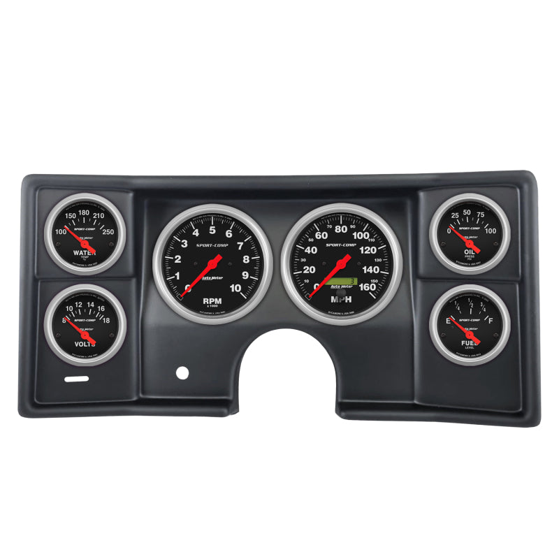 Autometer Sport-Comp Direct Fit Dash Kit 78-81 Malibu / El Camino / Montecarlo (2 x 5in/4 x 2-5/8in)