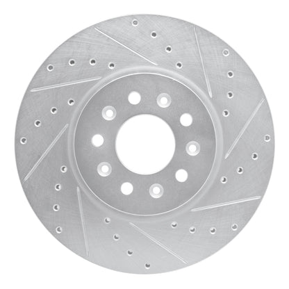 R1 Concepts R1 16-21 Buick LaCrosse Front Right Drilled & Slotted Silver Brake Rotor
