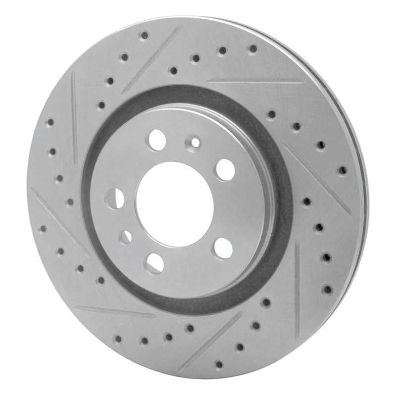 R1 Concepts R1 98-15 Volkswagen Golf Front Left Drilled & Slotted Silver Brake Rotor
