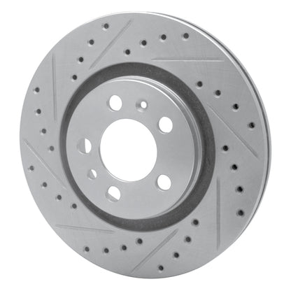 R1 Concepts R1 98-15 Volkswagen Golf Front Left Drilled & Slotted Silver Brake Rotor