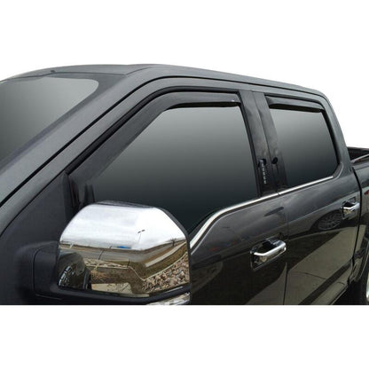 Westin 2015-2018 Ford F-150 SuperCrew In-Channel Wind Deflector 4pc - Smoke