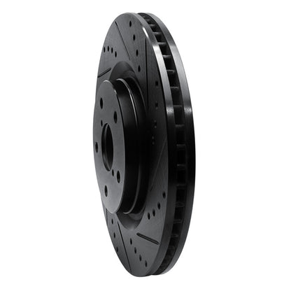 R1 Concepts R1 -24 Subaru Forester Front Right Drilled & Slotted Black Brake Rotor