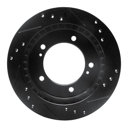 R1 Concepts R1 99-04 Chevrolet Tracker Front Left Drilled & Slotted Black Brake Rotor