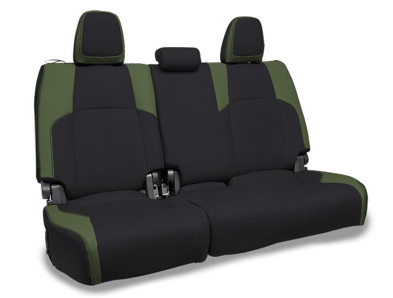 PRP Seats PRP 2024 Toyota Tacoma Rear Bench Covers - Black and Olive Green