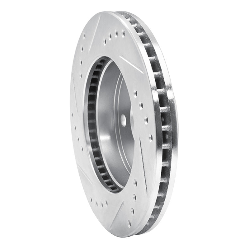 R1 Concepts R1 91-94 Toyota Previa Front Right Drilled & Slotted Silver Brake Rotor