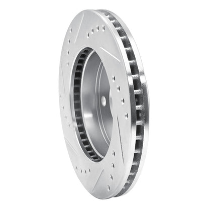 R1 Concepts R1 91-94 Toyota Previa Front Right Drilled & Slotted Silver Brake Rotor