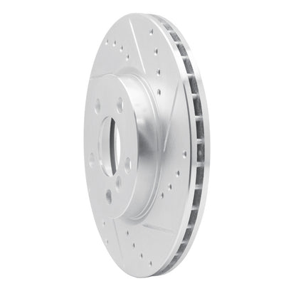 R1 Concepts R1 14-21 Mini Cooper (Excl Clubman) Front Right Drilled & Slotted Silver Brake Rotor