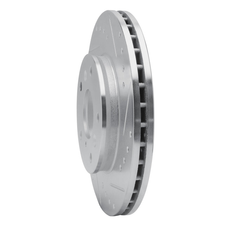 R1 Concepts R1 88-92 Ford Probe Front Right Drilled & Slotted Silver Brake Rotor