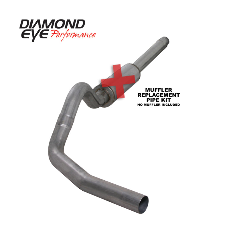 Diamond Eye Performance Diamond Eye KIT 4in Catback Single SS: 94-97 FORD 7.3L F250/F350 PWRSTROKE
