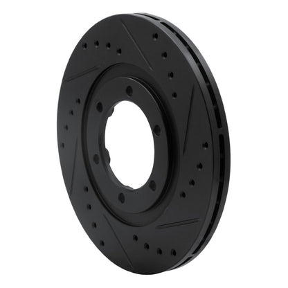 R1 Concepts R1 87-93 Mazda B2200 Front Right Drilled & Slotted Black Brake Rotor