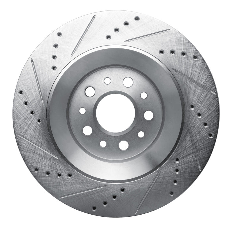 R1 Concepts R1 17-24 Maserati LeVante Rear Right Drilled & Slotted Silver Brake Rotor