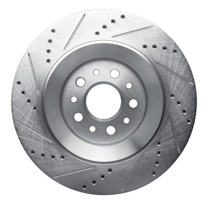 R1 Concepts R1 17-24 Maserati LeVante Rear Right Drilled & Slotted Silver Brake Rotor