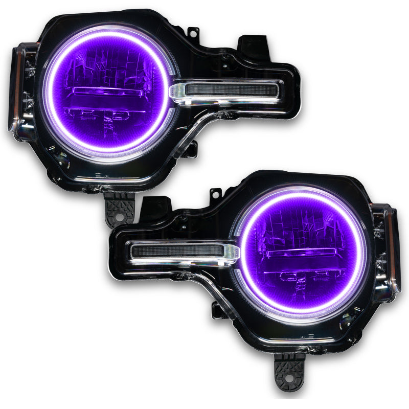 ORACLE Lighting Oracle 2021 Ford Bronco Base Headlight LED Halo Kit - ColorSHIFT - w/o Controller