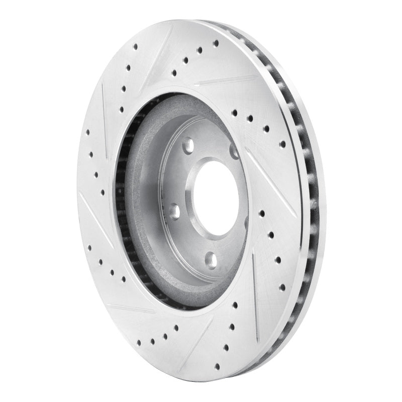 R1 Concepts R1 13-25 Infiniti JX35 Front Right Drilled & Slotted Silver Brake Rotor