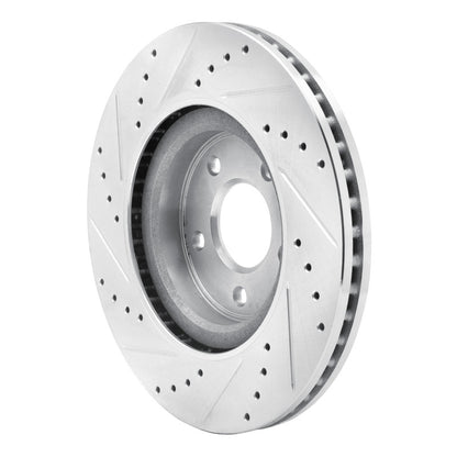 R1 Concepts R1 13-25 Infiniti JX35 Front Right Drilled & Slotted Silver Brake Rotor