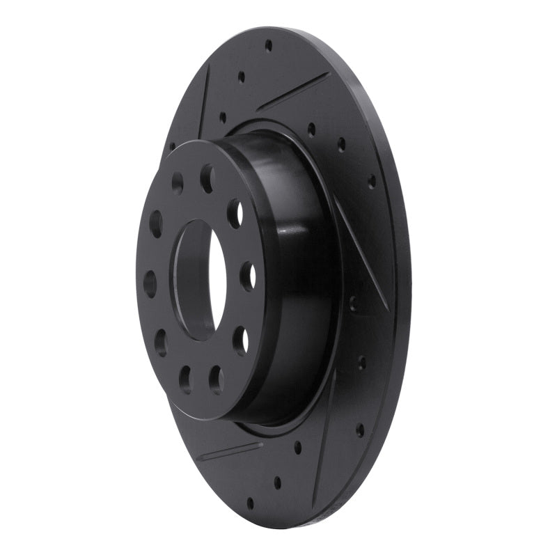 R1 Concepts R1 05-25 Audi A3 (Mexico) Rear Left Drilled & Slotted Black Brake Rotor