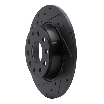 R1 Concepts R1 05-25 Audi A3 (Mexico) Rear Left Drilled & Slotted Black Brake Rotor