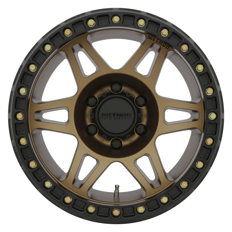 Method Wheels Method MR106 Beadlock 17x9 -44mm Offset 5x5 71.5mm CB Method Bronze w/BH-H24125 Wheel
