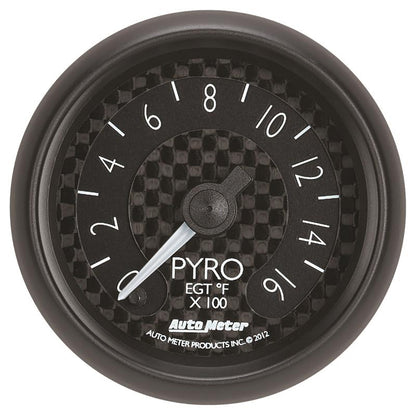 Autometer GT Series 52mm Full Sweep Electronic 0-1600 Deg F EGT/Pyrometer Gauge