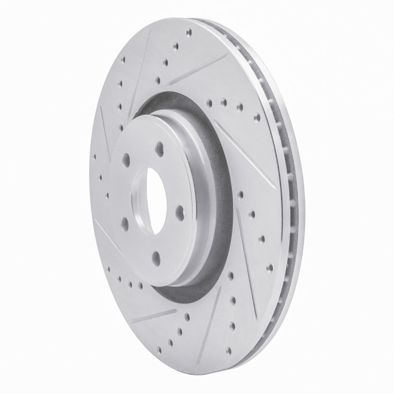 R1 Concepts R1 14-19 Ford Focus Front Left Drilled & Slotted Silver Brake Rotor