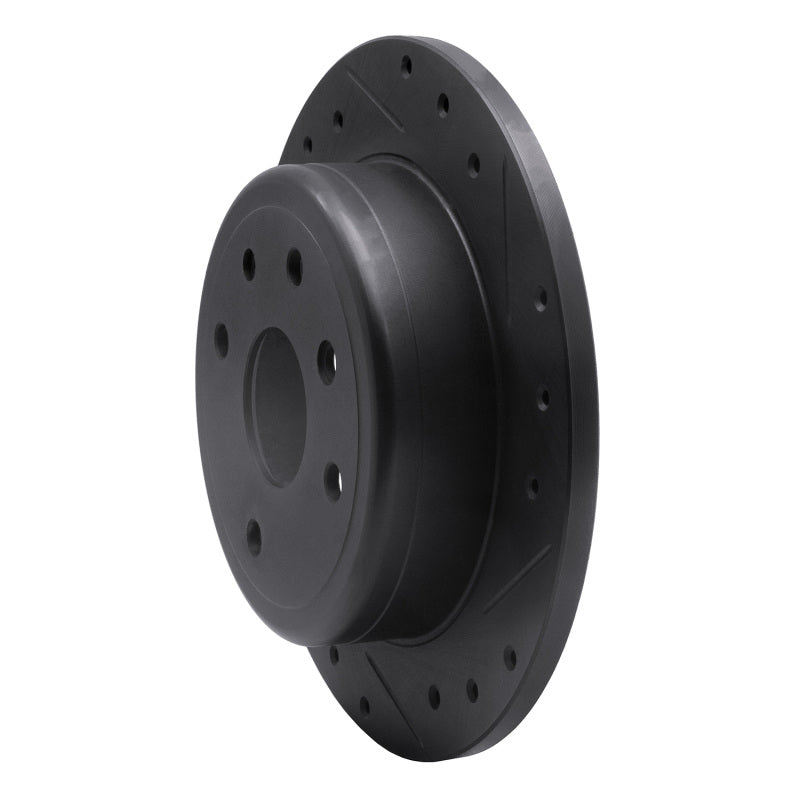 R1 Concepts R1 04-10 Chevrolet Epica (Mexico) Rear Right Drilled & Slotted Black Brake Rotor