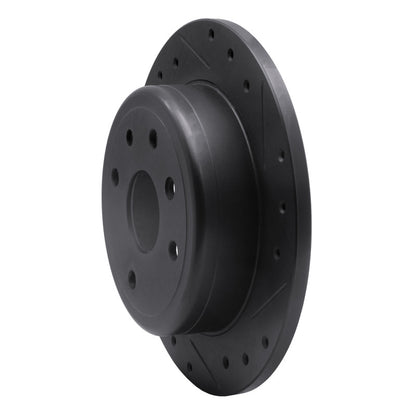 R1 Concepts R1 04-10 Chevrolet Epica (Mexico) Rear Right Drilled & Slotted Black Brake Rotor