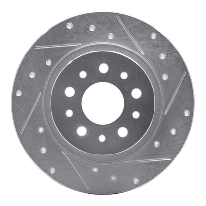 R1 Concepts R1 14-19 Fiat 500L Rear Right Drilled & Slotted Silver Brake Rotor
