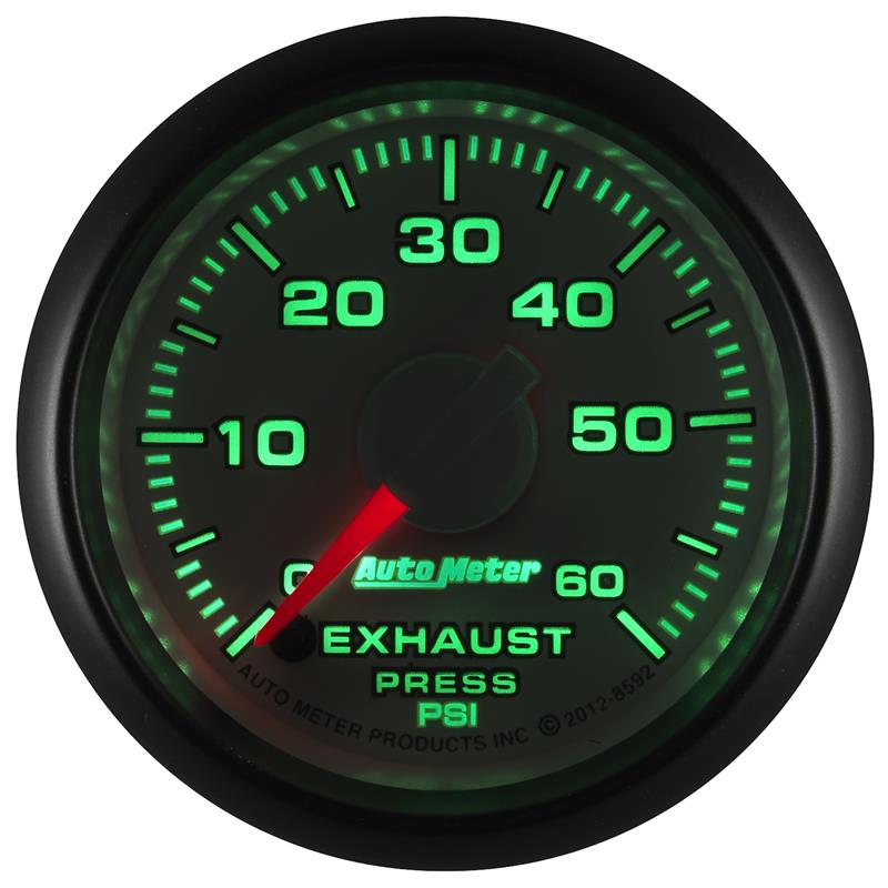 AutoMeter Gauge Exhaust Press. 2-1/16in. 60PSI Stepper Motor Ram Gen 3 Factory Match