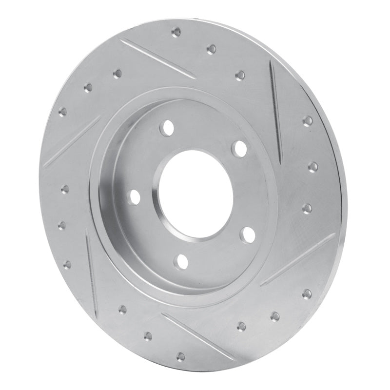 R1 Concepts R1 94-99 Buick Regal Rear Left Drilled & Slotted Silver Brake Rotor