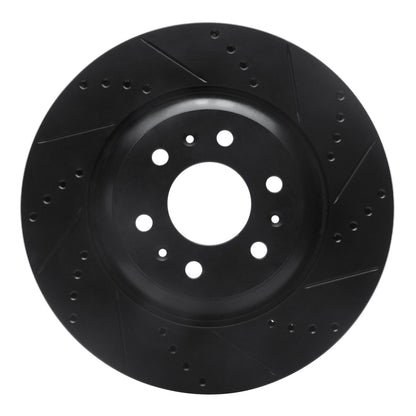 R1 Concepts R1 04-09 Cadillac SRX Front Right Drilled & Slotted Black Brake Rotor