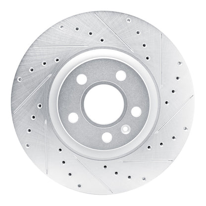 R1 Concepts R1 17-25 Volvo S90 Front Right Drilled & Slotted Silver Brake Rotor