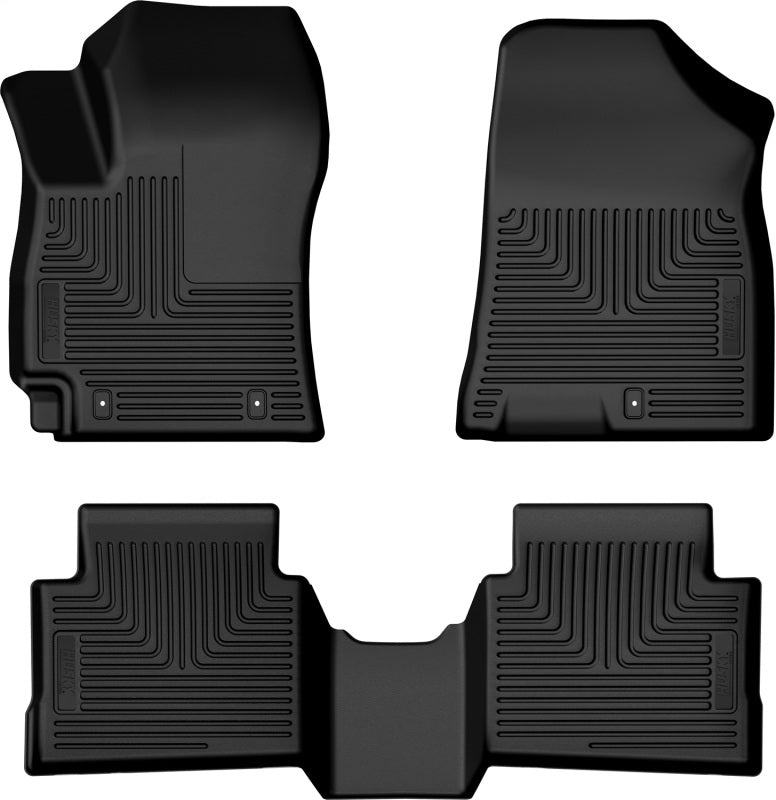Husky Liners 24-25 Hyundai Kona Weatherbeater Front & 2nd Seat Floorliner (3pc Set) - Blk