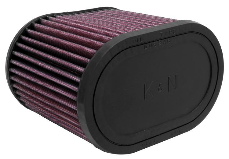 K&N Engineering K&N Universal Oval Clamp-On Air Filter 2-3/4in Flange 6-1/4in Length 4in Width 5in Height