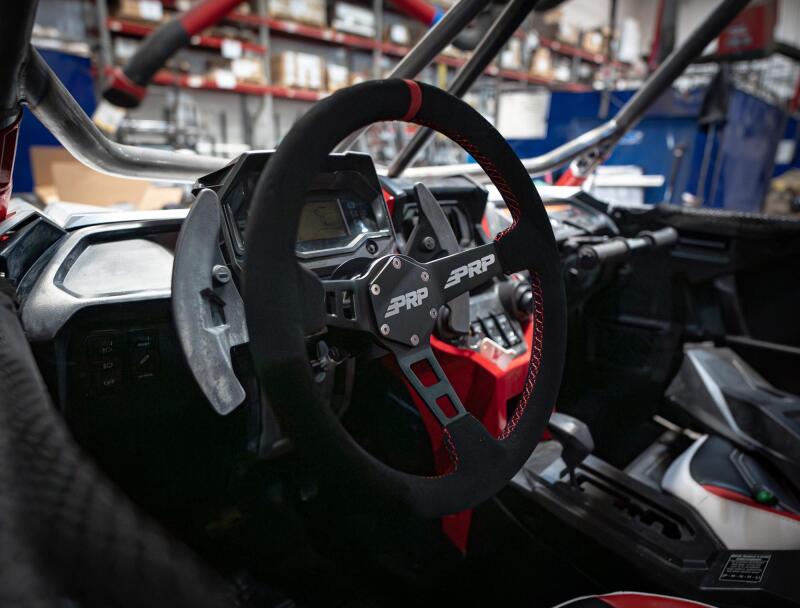 PRP Seats PRP Deep Dish Suede Steering Wheel - Red