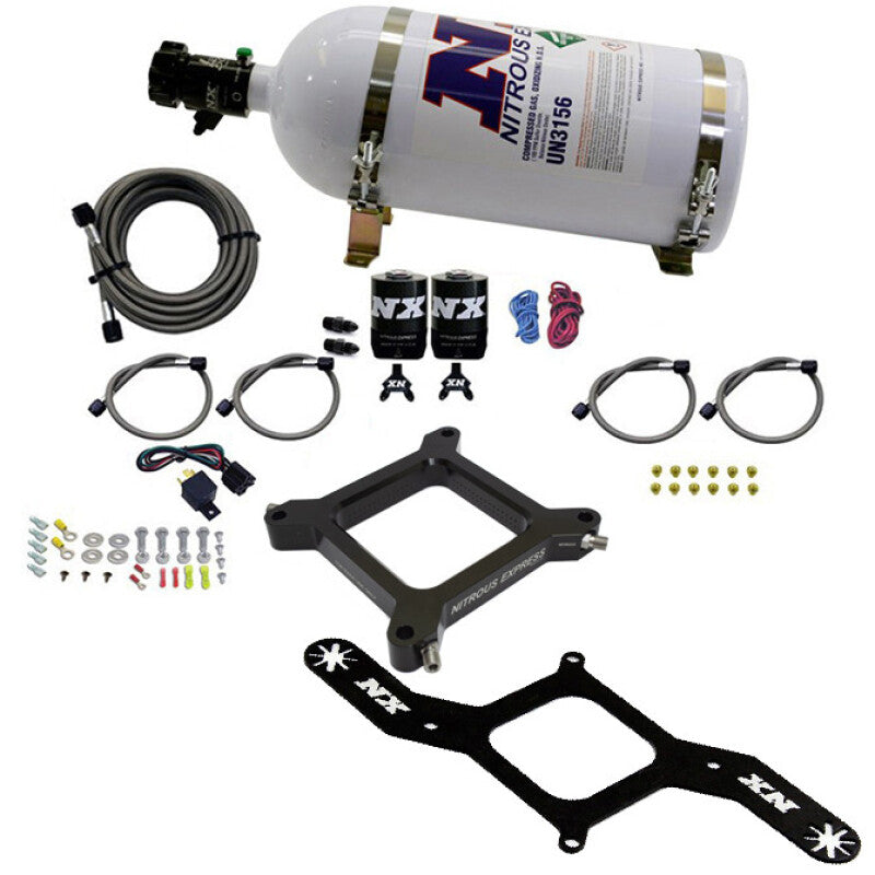 Nitrous Express 4150 Assassin Plate Stage 6 Nitrous Kit (50-300HP) w/10lb Bottle