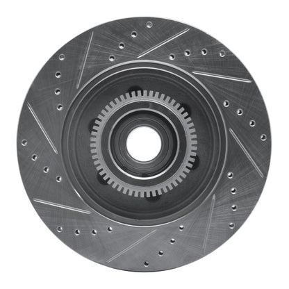 R1 Concepts R1 04-08 Ford F-150 RWD Front Right Drilled & Slotted Silver Brake Rotor