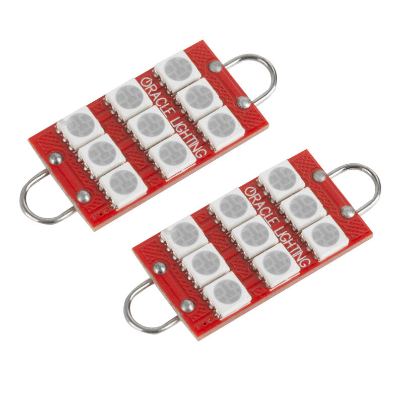 ORACLE Lighting Oracle 44MM 6 LED 3 Chip - Loop Festoon Bulbs (Pair) - Red