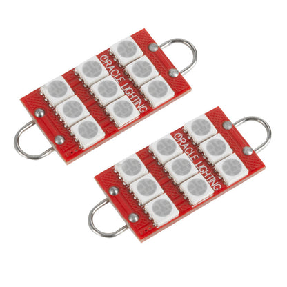 ORACLE Lighting Oracle 44MM 6 LED 3 Chip - Loop Festoon Bulbs (Pair) - Red