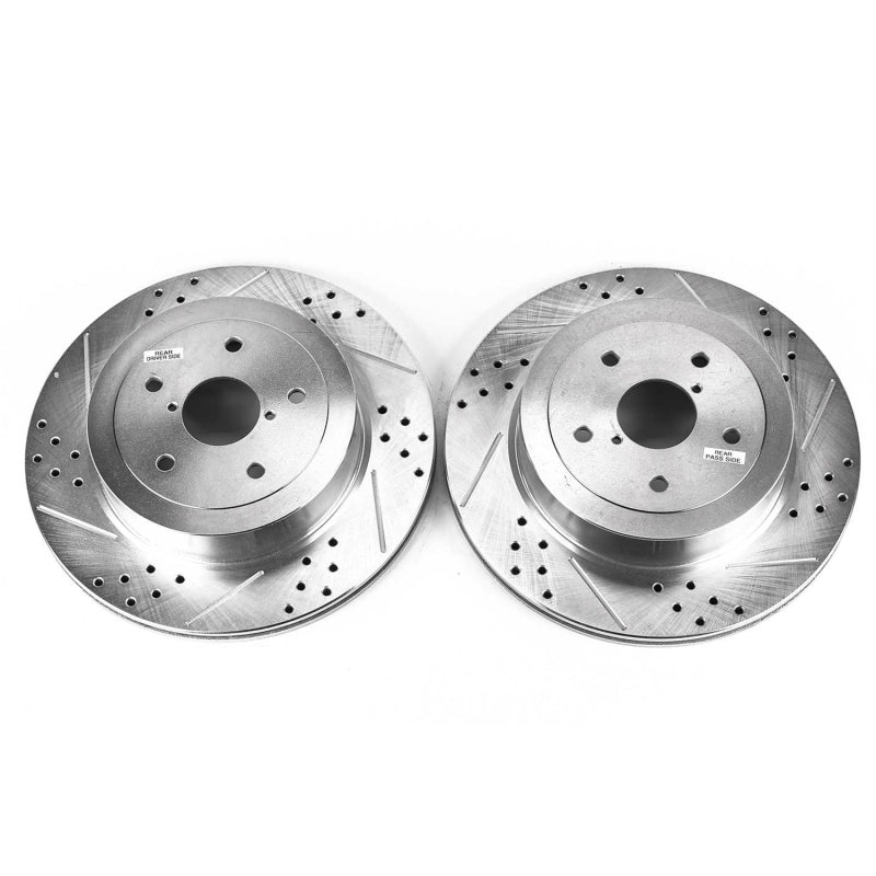 PowerStop Power Stop 05-07 Subaru Impreza Rear Evolution Drilled & Slotted Rotors - Pair