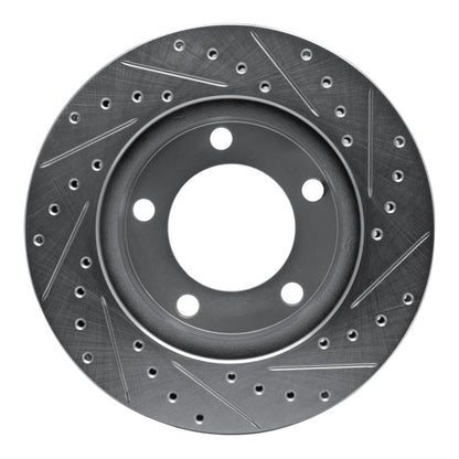 R1 Concepts R1 94-96 Ford Bronco Front Left Drilled & Slotted Silver Brake Rotor