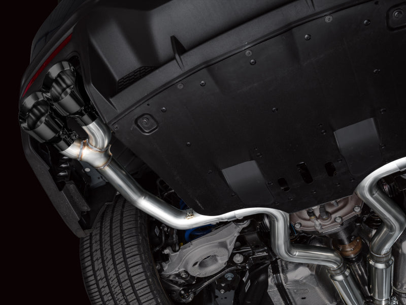 AWE Tuning AWE 2024 Ford Mustang Dark Horse S650 RWD Track Edition Cat-Back Exhaust w/ Quad Diamond Black Tips
